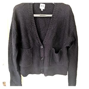 Cropped chunky knit sweater